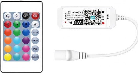 Vencore 6613-10005 Wifi 2.4g Rgbw Controller 12-24v 144-288w Rf Remote Ασύρματο Wifi 2.4g Controller Rgbw Rf Χειριστήριο 12 Volt 144 Watt & 24 Volt 288 Watt Μέγιστο Φορτίο 6613-10005
