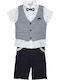 Costum pentru copii Vară 4buc Grey