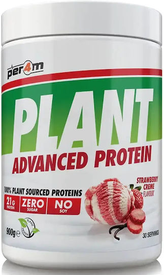 Per4m Plant Protein Soja mit Geschmack Strawberry Creme 900gr