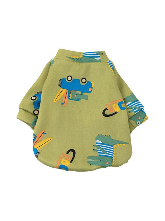 Denik Pets Surf Κροκόδειλος Sweatshirt Hund in Grün Farbe S 26cm.
