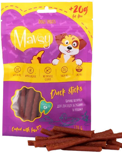 Mavsy Dog Stick Treats with Duck and Meat 100gr