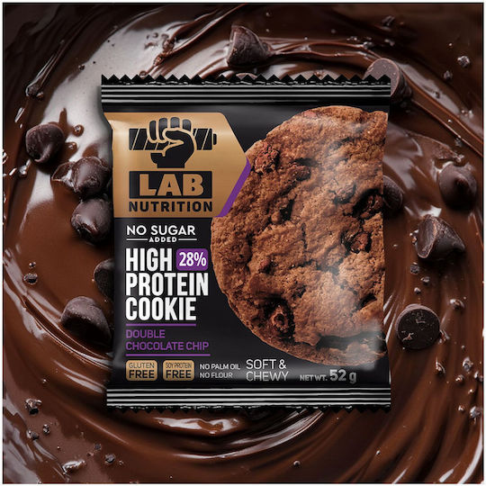 Lab Nutrition High Riegel mit 28% Protein & Geschmack Double Chocolate Chip 52gr