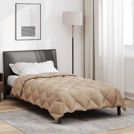 vidaXL Husă de Pilotă Single 140x200 Taupe