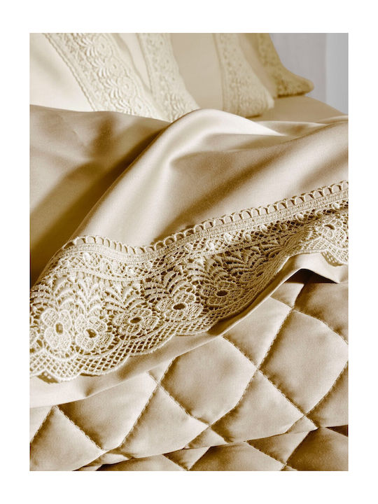 Down Town Home Sheet Sets Queen 245x290cm. Sand 4pcs