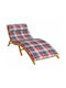 vidaXL Sunbed Cushion with Backrest Red and Grey 60x178 cm