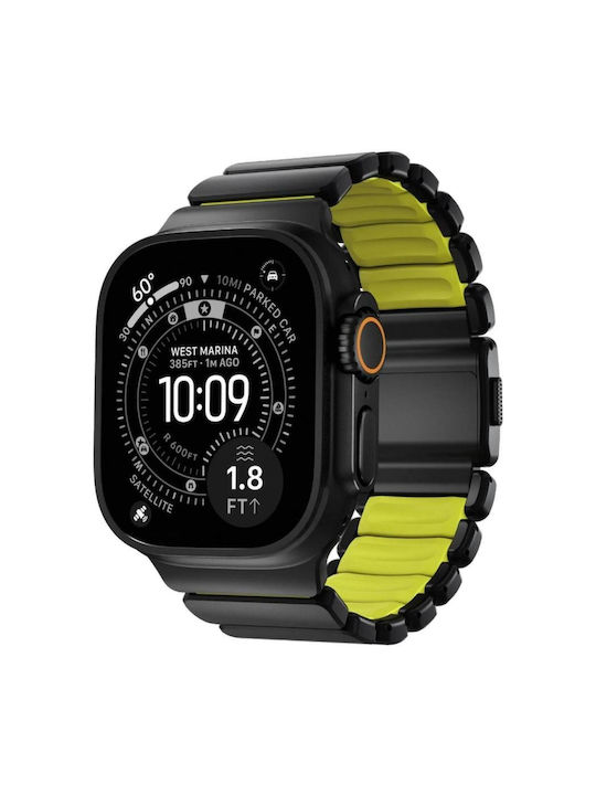 Nomad Stratos Λουράκι Ανοξείδωτο Ατσάλι Black Titanium / Volt (Apple Watch 44/45/46mm/Ultra 49mm)