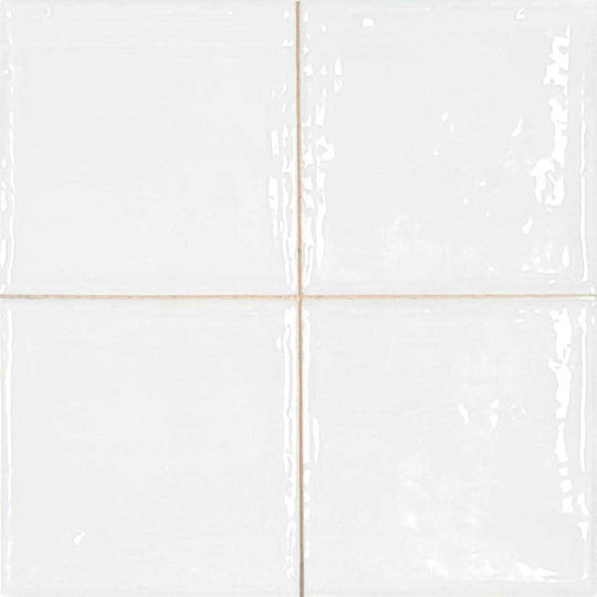 Keros Плочка За под На закрито Сияен 20x20см Blanco