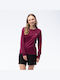 Women's Long Sleeve Purple Blouse