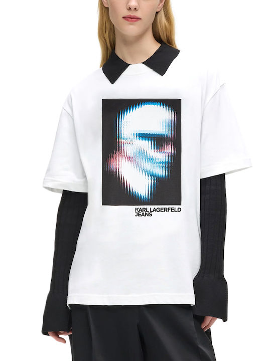 Karl Lagerfeld T-Shirt White-black-blue