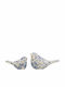 Artekko Melania Decorative Ceramic Birds White Blue 20.3x8.9x11.5 Cm 2 Pieces 20.3cm X 8.9cm X 11.5cm