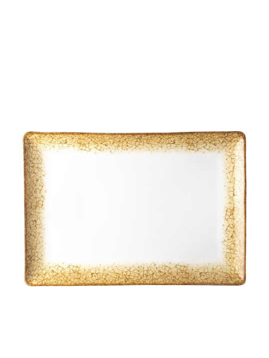 Piață Rectangulară Din Porțelan 36x24cm Galben Bej Seria Cavo Lukanda Cv1-rp-3624