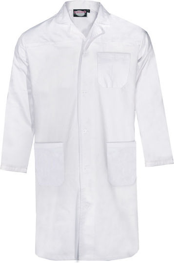 Fageo Unisex Ιατρική Ρόμπα Λευκή