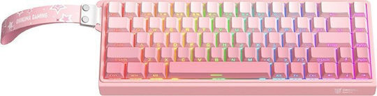Onikuma Gaming Tastatur Tenkeyless mit RGB-Beleuchtung (Englisch US) Rosa