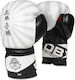 DBX Bushido Boxhandschuhe Leder für Kampf Weiß