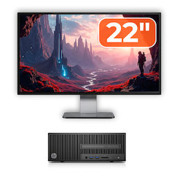 HP 280 G2 SFF + οθόνη 22" Refurbished Grade A (Pentium Dual Core-G4400/8GB/500GB)