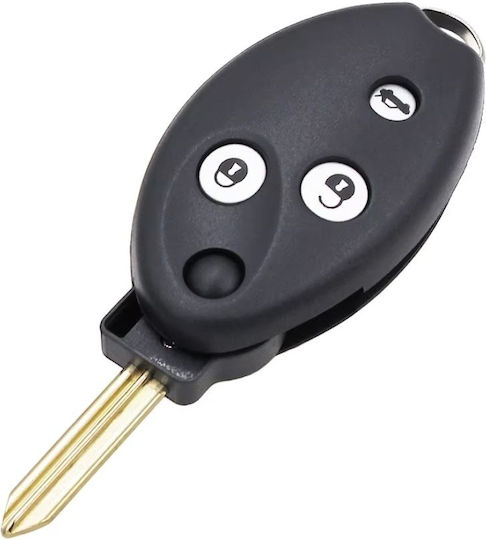 Husă Cheie Auto Compatibilă Citroen C2 C3 C4 C5 C6 C8 Xsara Berlingo Sega Picasso 3 Butoane Lamă Sx9 Neșlefuită
