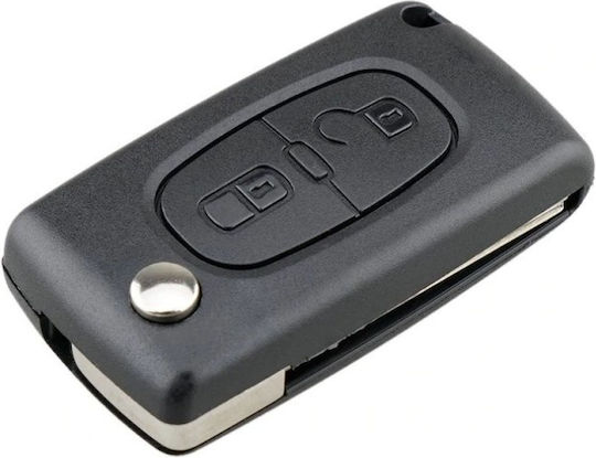 Husă Pentru Chei Auto Compatibilă Peugeot Citroen 207 307 407 C2 C3 C4 C5 C6 C8 2 Butoane Va2