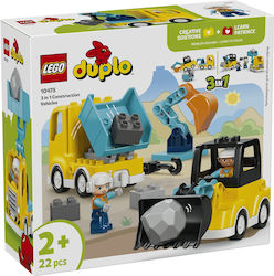 LEGO Duplo 3in1 Construction Vehicles για 2+ Ετών 22τμχ