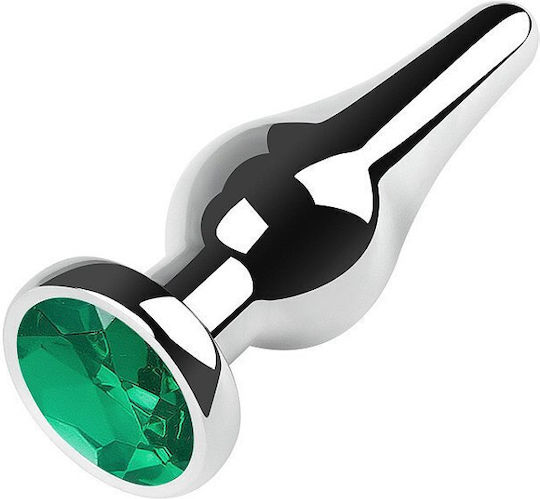 Smd Deeper Rocket Metal Butt Plug Πρωκτική Σφήνα S 10cm Silver Green