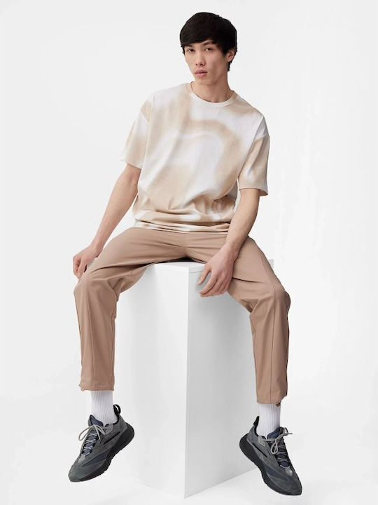 Hose in Tapered Schnitt Beige
