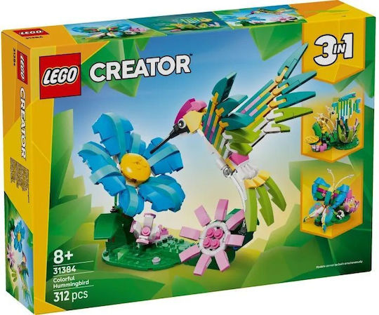 LEGO Creator 3-in-1 Wild Animals Colorful Hummingbird for Ages 8+ 312 Pieces