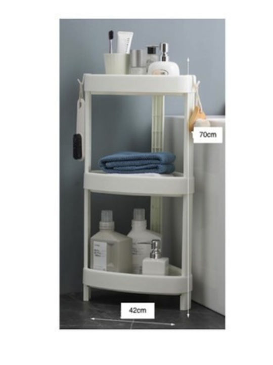 Dream House Corner Floor Bathroom Shelf with 4 Shelves