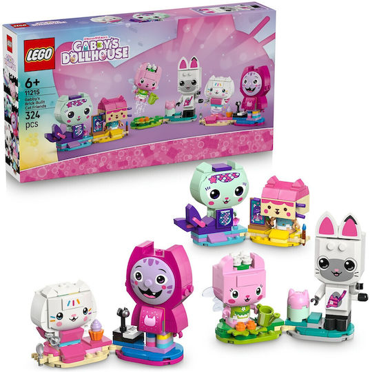 LEGO Gabby's Dollhouse Gabby's Brick-Built Cat Friends за 6+ години 324 броя