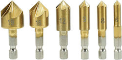 Conical Hexagonal Cutters 6–19mm Set 6 Pieces Verke V05045 Conical Hexagonal Cutters 6–19mm Set 6 Pieces Verke V05045