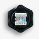 Industrial Socket Stp Rj45 Cat 6 Keystone 110 Black