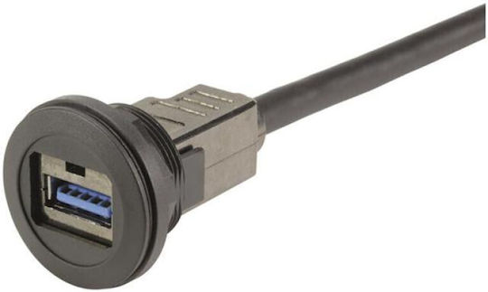 09454521970 Priză Usb 22mm Har-port 2570c Ø22.3mm Ip20 Neagră