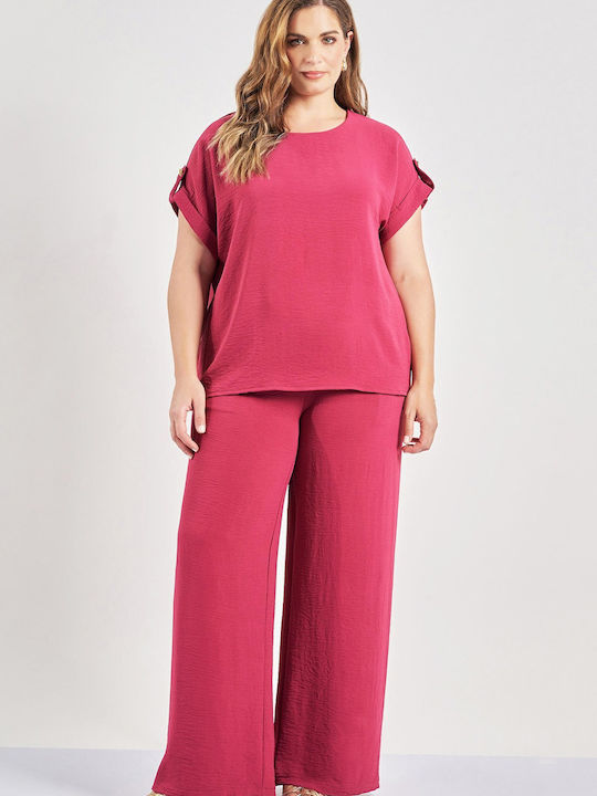 Femei Din material textil Pantaloni cu elastic Washed