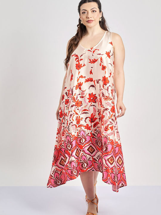 Rochie Maxi De Vară Din Satin Cu Imprimeu Floral