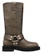 Leather Women's Boots Khaki