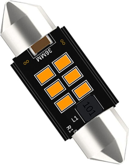 Vencore 3216-10146 C5w Festoon Canbus Gen4 36mm Крушка LED Тръбна Основa C5w 36mm Festoon Canbus Gen4 6 SMD 3020 2W 290 Лумена 8-48 Волта Оранжев