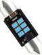 Vencore 3216-10152 C5w Festoon Canbus Gen4 39mm Крушка LED Тръбна Основa C5w 39mm Festoon Canbus Gen4 6 Smd 3020 2w 290 Лумен 8-48 Волт Светлосиньо Ice Blue