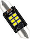 Vencore 3216-10148 C5w Festoon Canbus Gen4 39mm Λάμπα Led Σωληνωτή Βάση C5w 39mm Festoon Canbus Gen4 6 Smd 3020 2w 330 Lumen 8-48 Volt Ψυχρό Λευκό 6000k