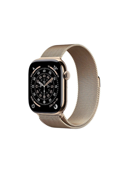 Burga Elegance Armband Rostfreier Stahl Gold (Apple Watch 42/44 mm, Burga)