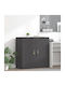 Kabinett Büro Black Velvet-Black Metal 90x40x90cm