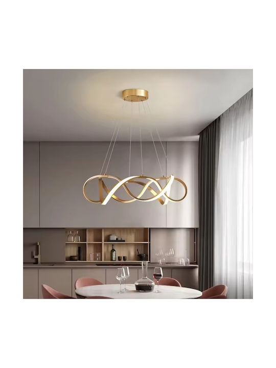 Adjustable Pendant Light Gold 55x55cm