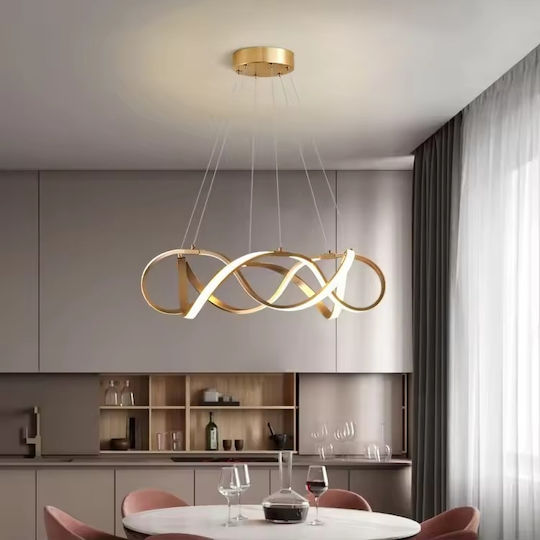 LED Κρεμαστό Φωτιστικό Χρυσό 55x55εκ. LED Κρεμαστό Φωτιστικό Χρυσό 55x55εκ.