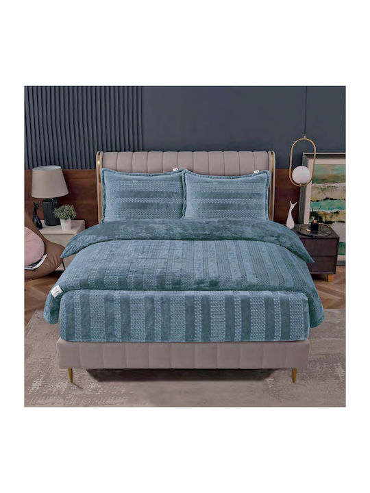 Casa Colori Duvet Cover Single 160x220cm Embossed Ciell