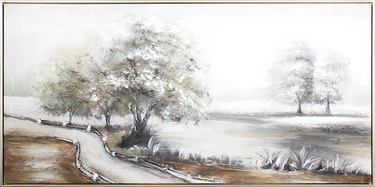 Wall Canvas Painting Handmade Oil Painting 120x60 Embossed Gold Frame Keskor 82573