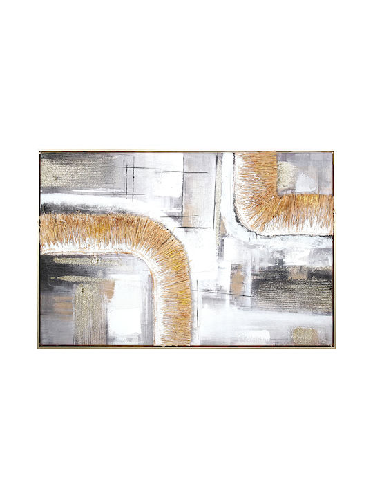 Wall Canvas Painting Handmade Oil Painting 90x60 Embossed Gold Frame Keskor 82588
