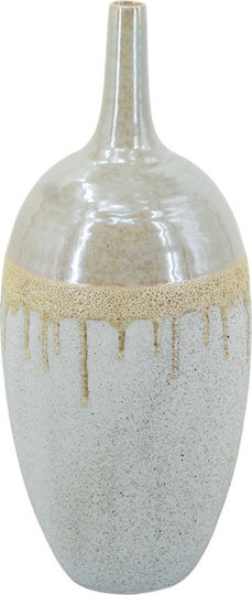 Artekko Διακοσμητικό Βάζο Κεραμικό Glazed Μπεζ Φ18.5xΥ44cm