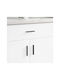 vidaXL 973 Pcs Handle Furniture made of Metallic Black 106mm (Center Distance 7.4mm) 864688 1pcs