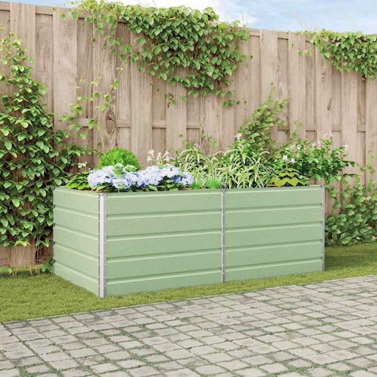vidaXL Pot Metallic Pastel Green 195x100x45cm.