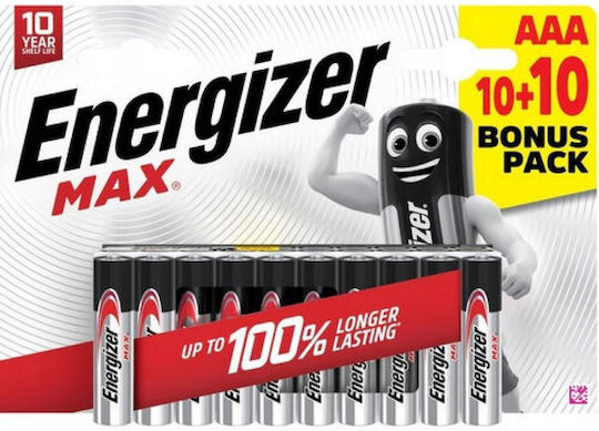 Energizer Max Αλκαλική Μπαταρία AAA 1.5V