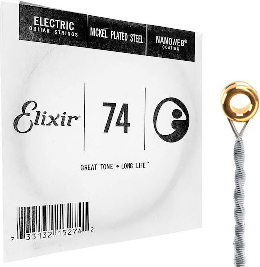 Elixir Nanoweb Single Nickel Plated Steel Mandolin String 74 Inch Ball End