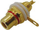 RCA Female Chassis Gold Plugs Red Large Tp2-022 Jyc Pieces 10 01.099.0056