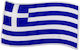 Greek Flag Waving Enamel Car Sticker